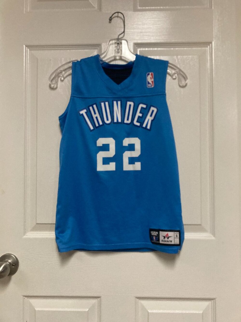 Alleson Athletic Authentic Team Nba Thunder Jersey No. 22 blue size small youth